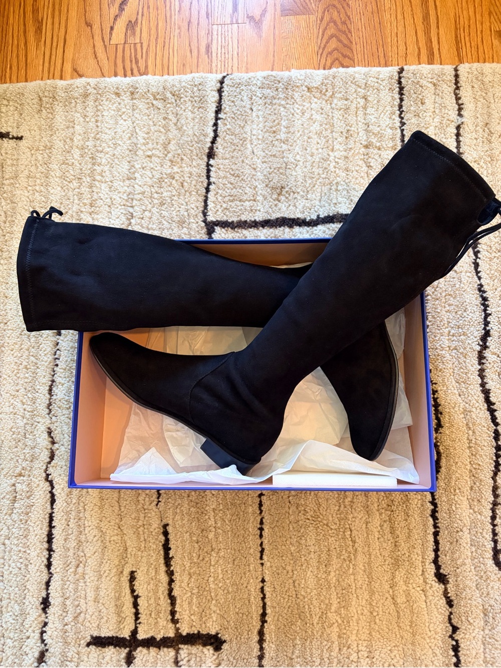 Stuart Weitzman Lowland Suede Tieland Kneezie Boots